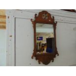 A 19th century Mahogany fret mirror