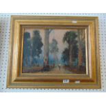 A gilt framed oil on board, Ronald Jones