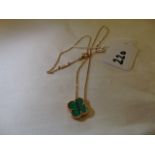 Van Cleef and Arpels Al Hambra Malachite necklace