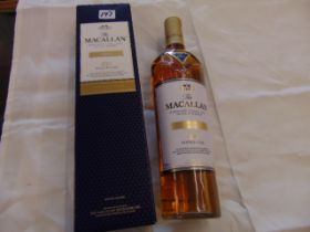 A boxed bottle, The Macallan Whisky, single malt,