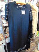 A black evening dress by Lanvin,