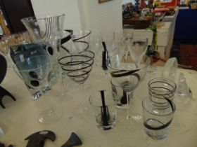 A qty of designer glass