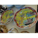 A pair of 20th century Oriental plates,