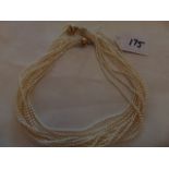 A ten strand fresh water Pearl necklace, approx.