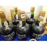 Five bottles of Osborne Port