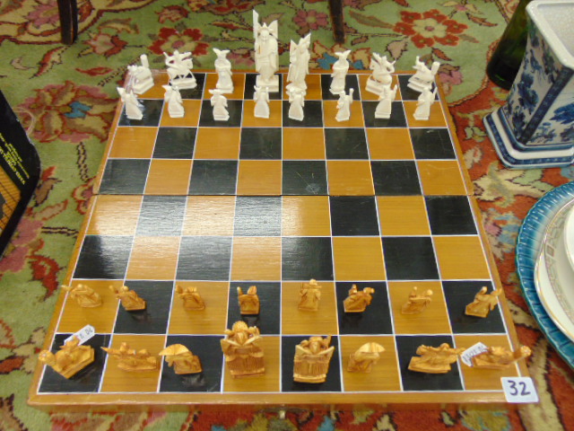 A CHess set and board