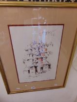 A gilt framed artist proof print,