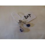 A pair of 18ct Sapphire and Diamond earrings,