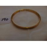 9ct Gold slave bangle,