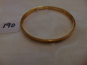 9ct Gold slave bangle,