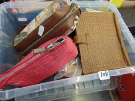 A qty of purses and wallets inc. leather and designer Paul Smith etc.