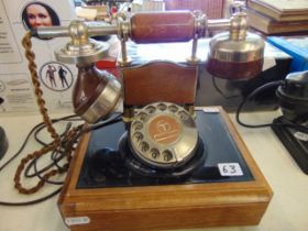 An 1980's version of an early telephone,