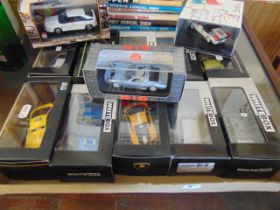 Ten boxed model sports/ racing car, unopened,