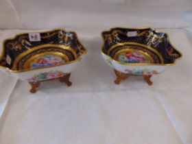 A good quality pair of Limoges Ormulu mounted dishes