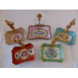 Five Limoges figural pin trays