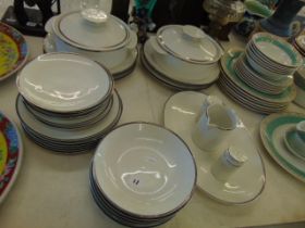 A Thomas White and Silver six place dinner service