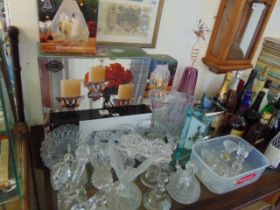 A qty of crystal glass etc.