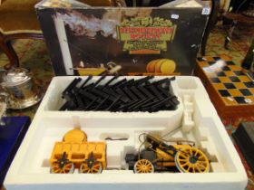 A boxed complete train set,