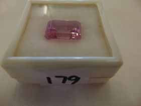 A natural Kunzite stone,