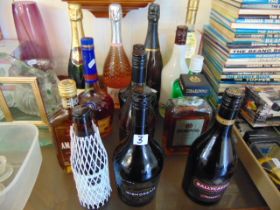 A qty of assorted alcohol