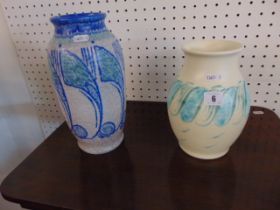 Two Royal Lancastrian decorative vases
