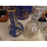 Two decorative glass vases