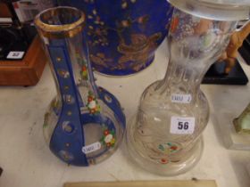 Two decorative glass vases