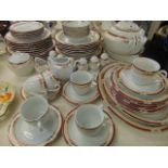 A sixty piece dinner set, Toos hard porcelain,