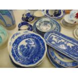 A qty of assorted blue and white china, tea sets and misc.
