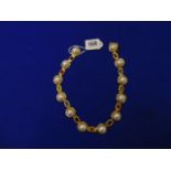 18ct Gold, Pearl and gem set necklace,