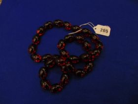 Cherry coloured beads