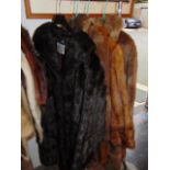 A qty of furs; stole, jacket,