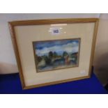 A pair of gilt framed watercolours