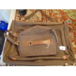 A Nubuck suit carrier and matching vanity case