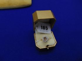 A hallmarked 18ct Gold Diamond cluster ring, centre stone 2.