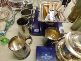 A qty of silver plate