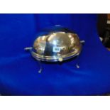 A Silver plate roll over dish,