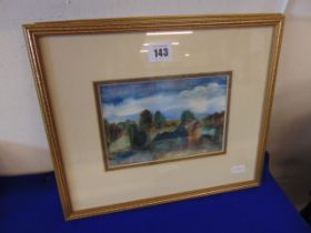 A pair of gilt framed watercolours