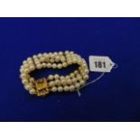 A Pearl bracelet with an 18ct GOld,
