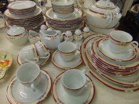 A sixty piece dinner set, Toos hard porcelain,