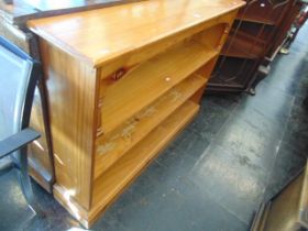 A Pine open bookcase