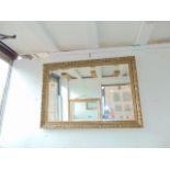 Two gilt framed bevelled mirror 87 x 61 cm