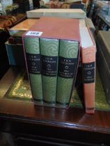 A folio set of JRR Tolken books,