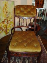 An upholstered nursing chair