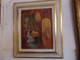 A signed gilt framed oil on canvas,