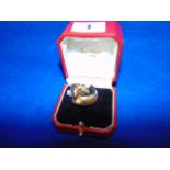 A Cartier 18ct Gold Panther expandable ring with box