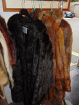 A qty of furs; stole, jacket,