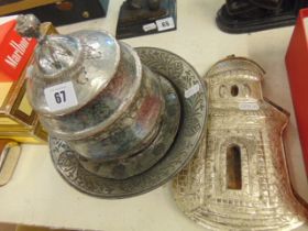 Two pieces of Armenian metalware etc.