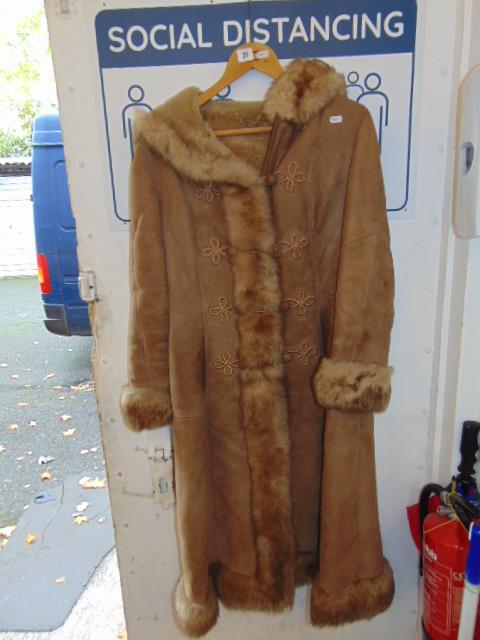 A Sheepskin long coat - Image 2 of 3
