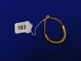 French hallmarked 22ct Gold, Sapphire bracelet with Diamonds, 15.